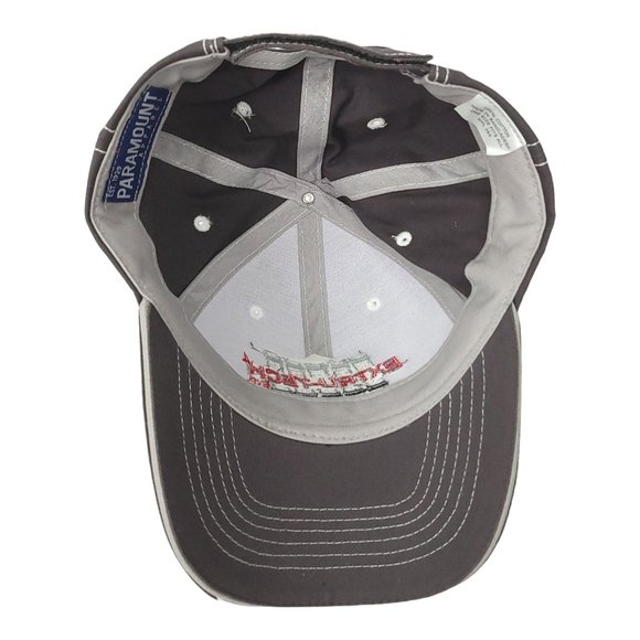 Extru Tech Strapback Cap Embroidered Patch Logo Trucker Baseball Hat Gray - Picture 4 of 12